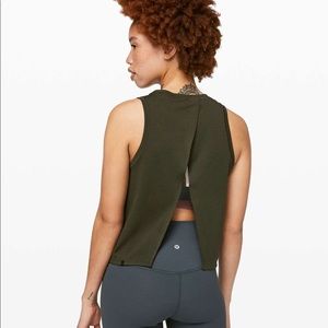 lululemon athletica Olive Green Split-Back Tank